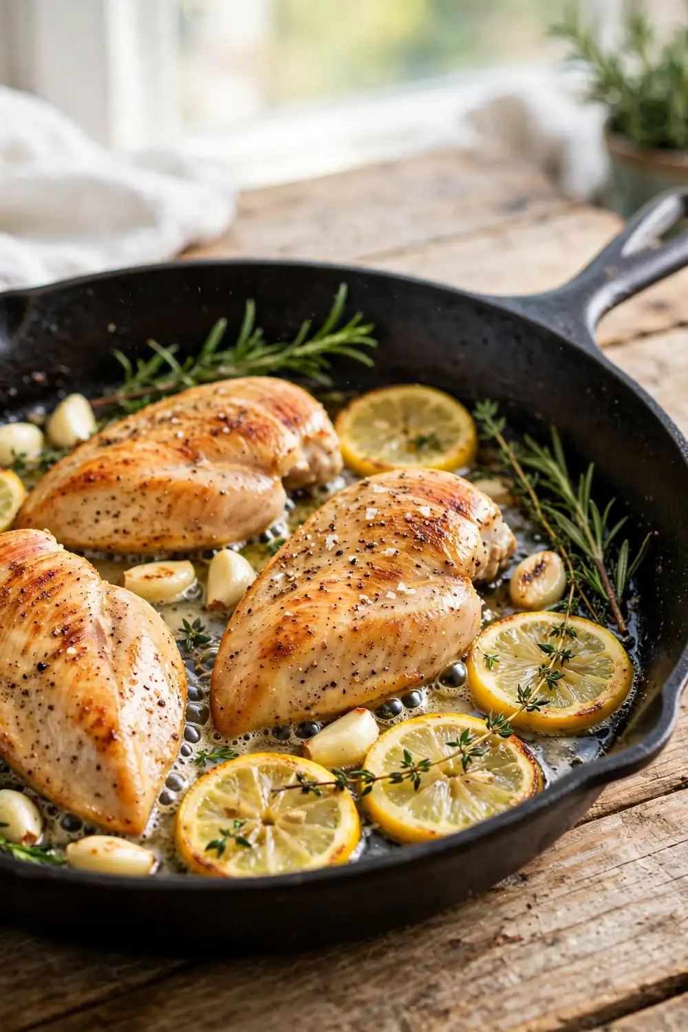 Lemon herb skillet chicken, a bright idea for chicken dinners