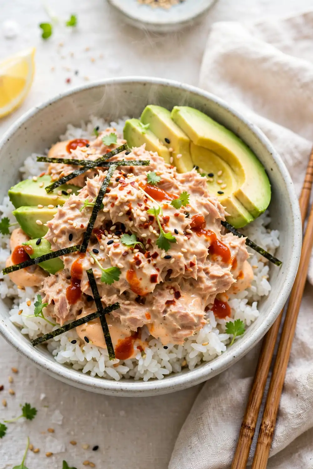 Tuna Mayo Rice Bowls