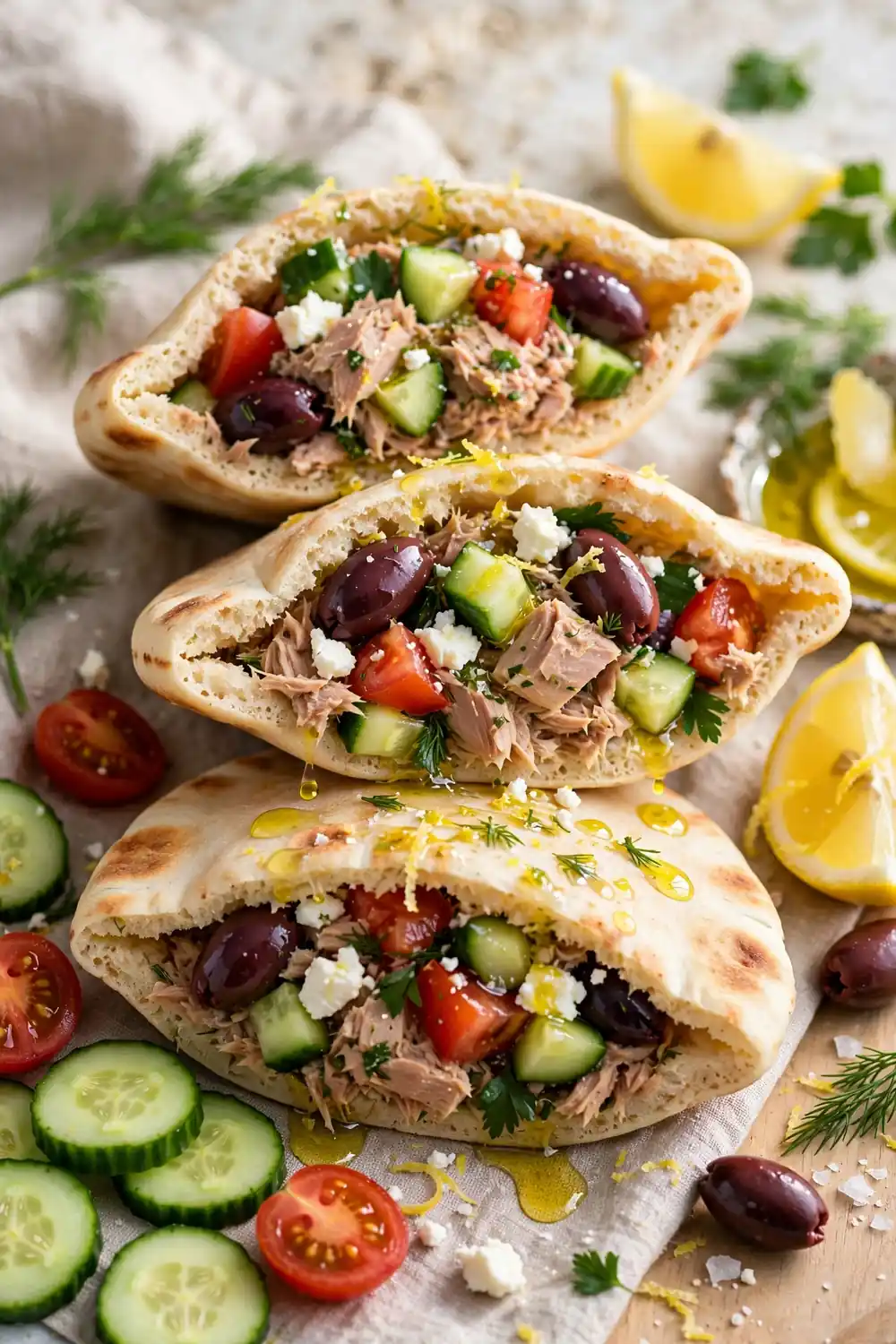 Mediterranean Tuna Pitas