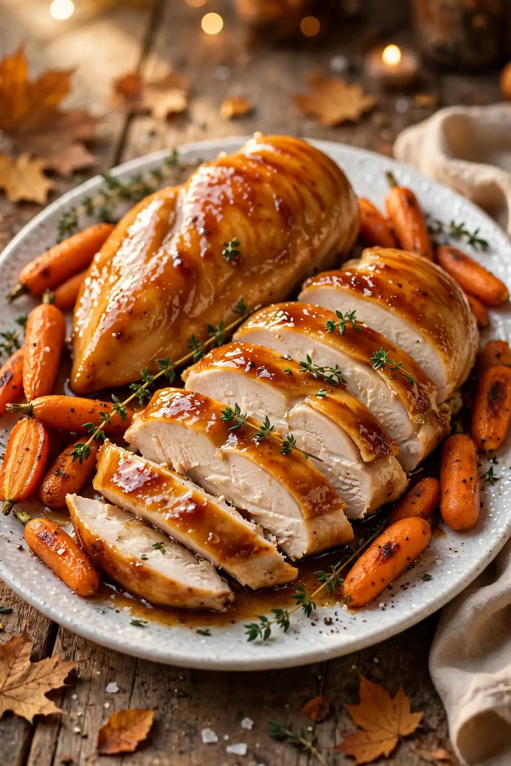 Maple Dijon chicken breasts, a sweet tangy chicken dinners roast