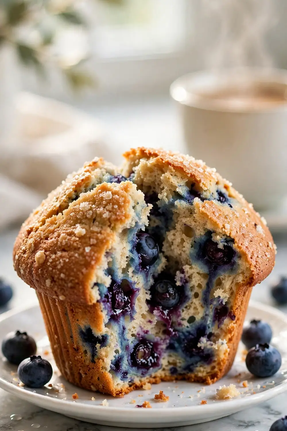 3 ingredient blueberry muffins
