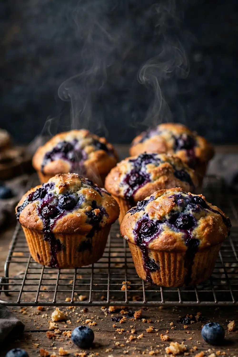 3 ingredient blueberry muffins