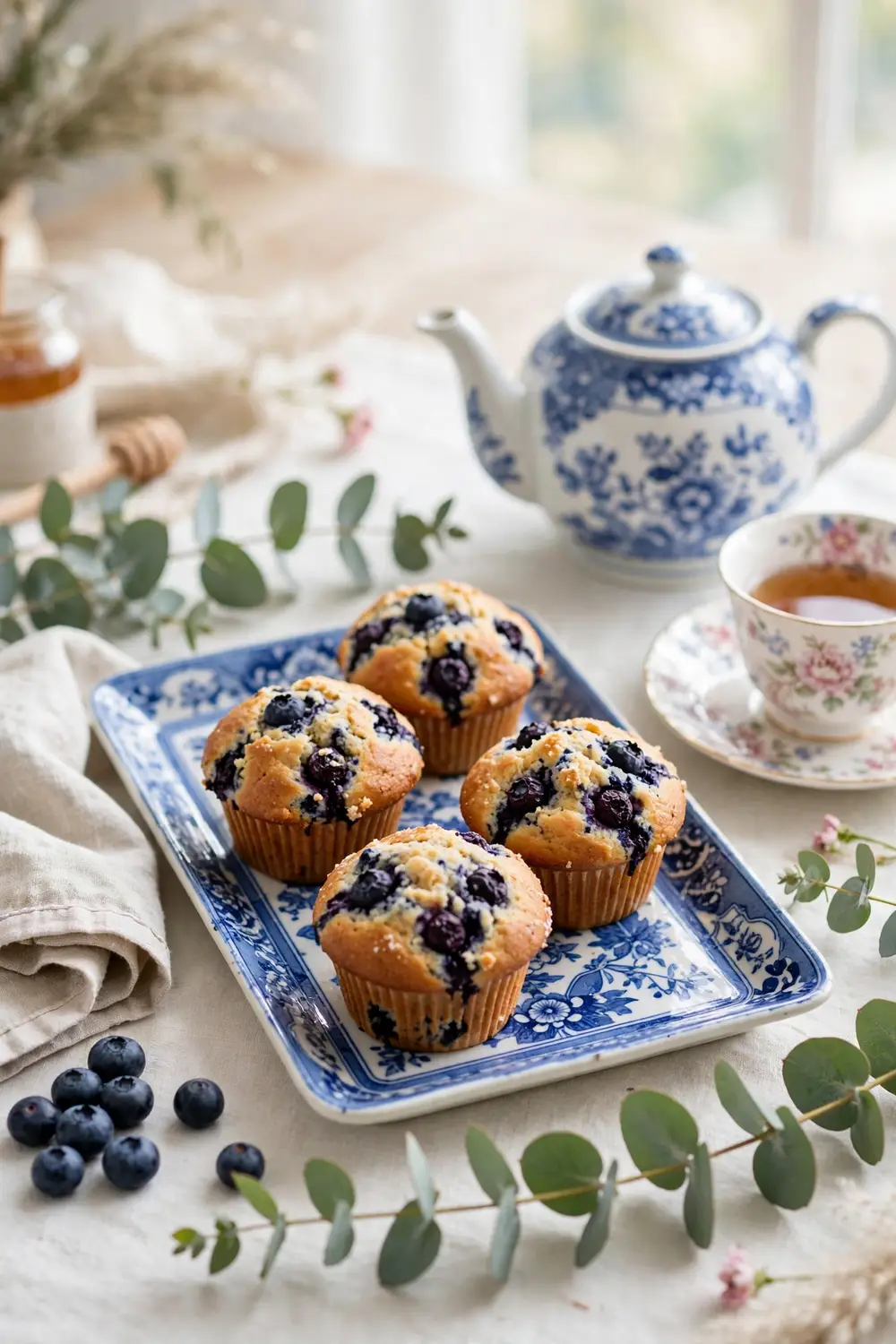 3 ingredient blueberry muffins