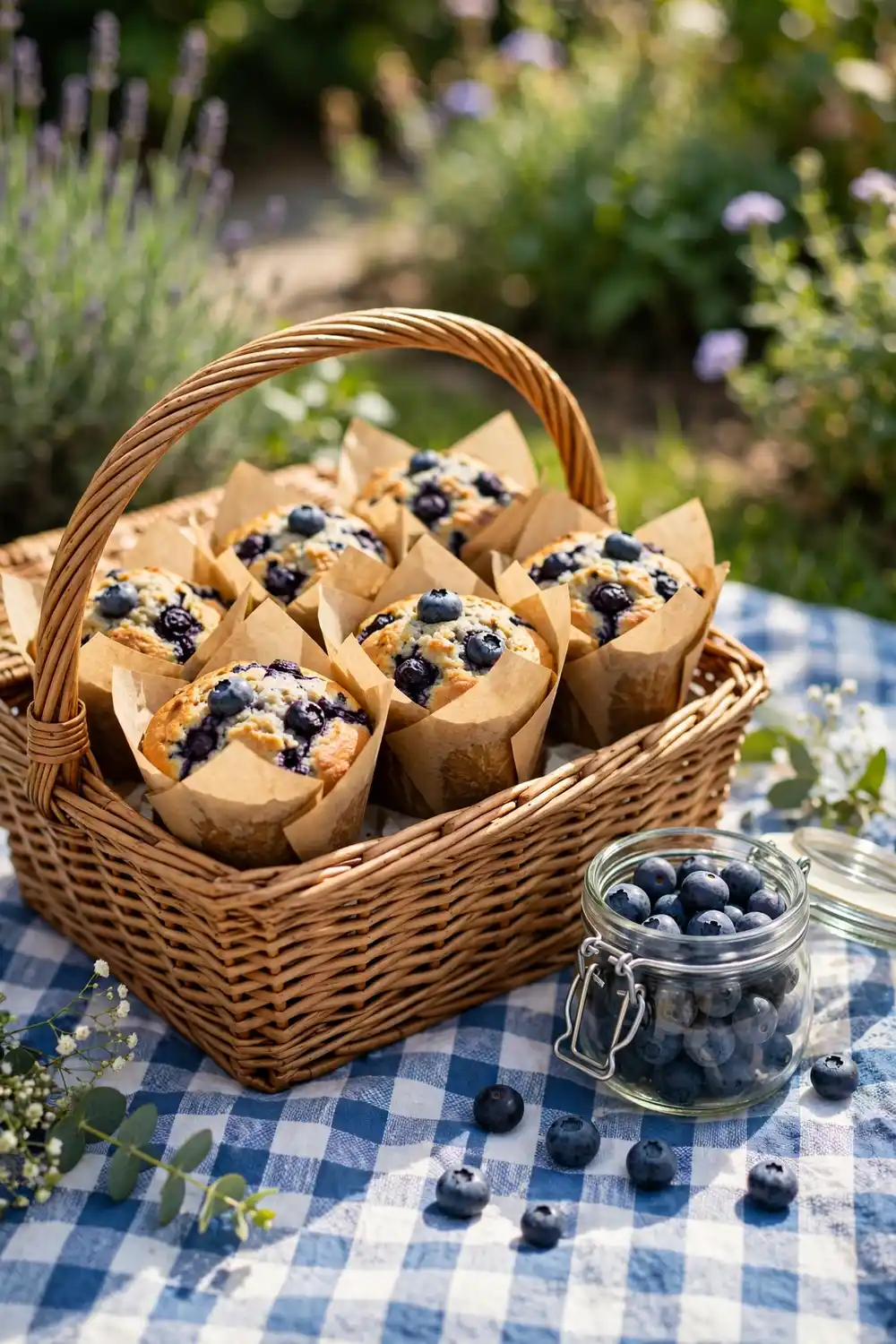 3 ingredient blueberry muffins