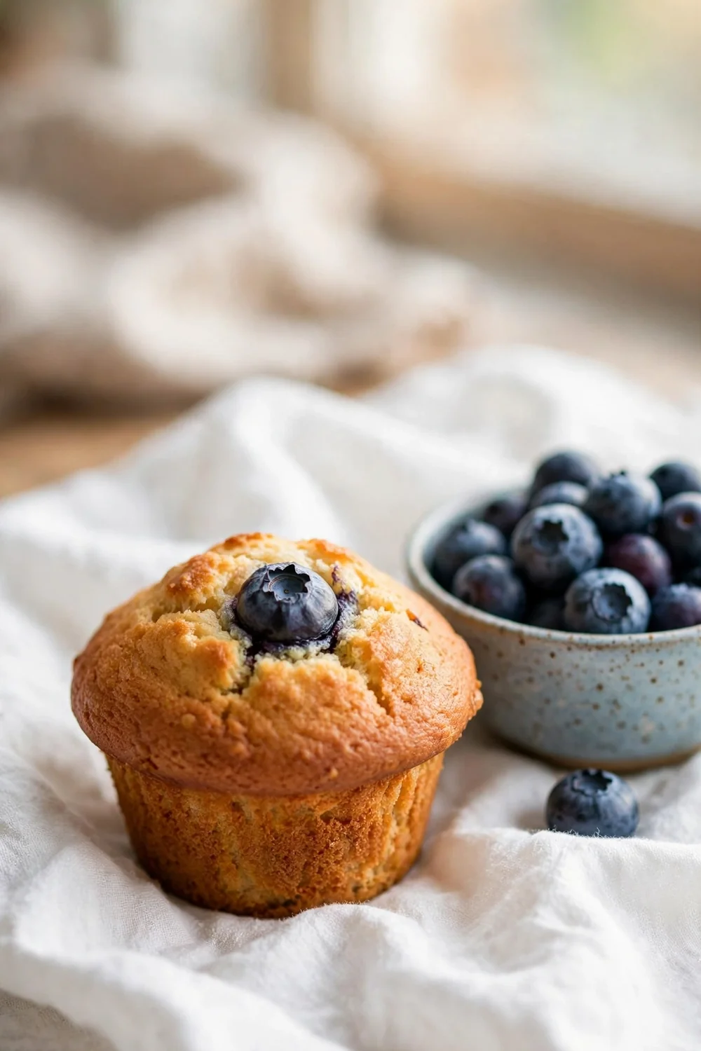 3 ingredient blueberry muffins