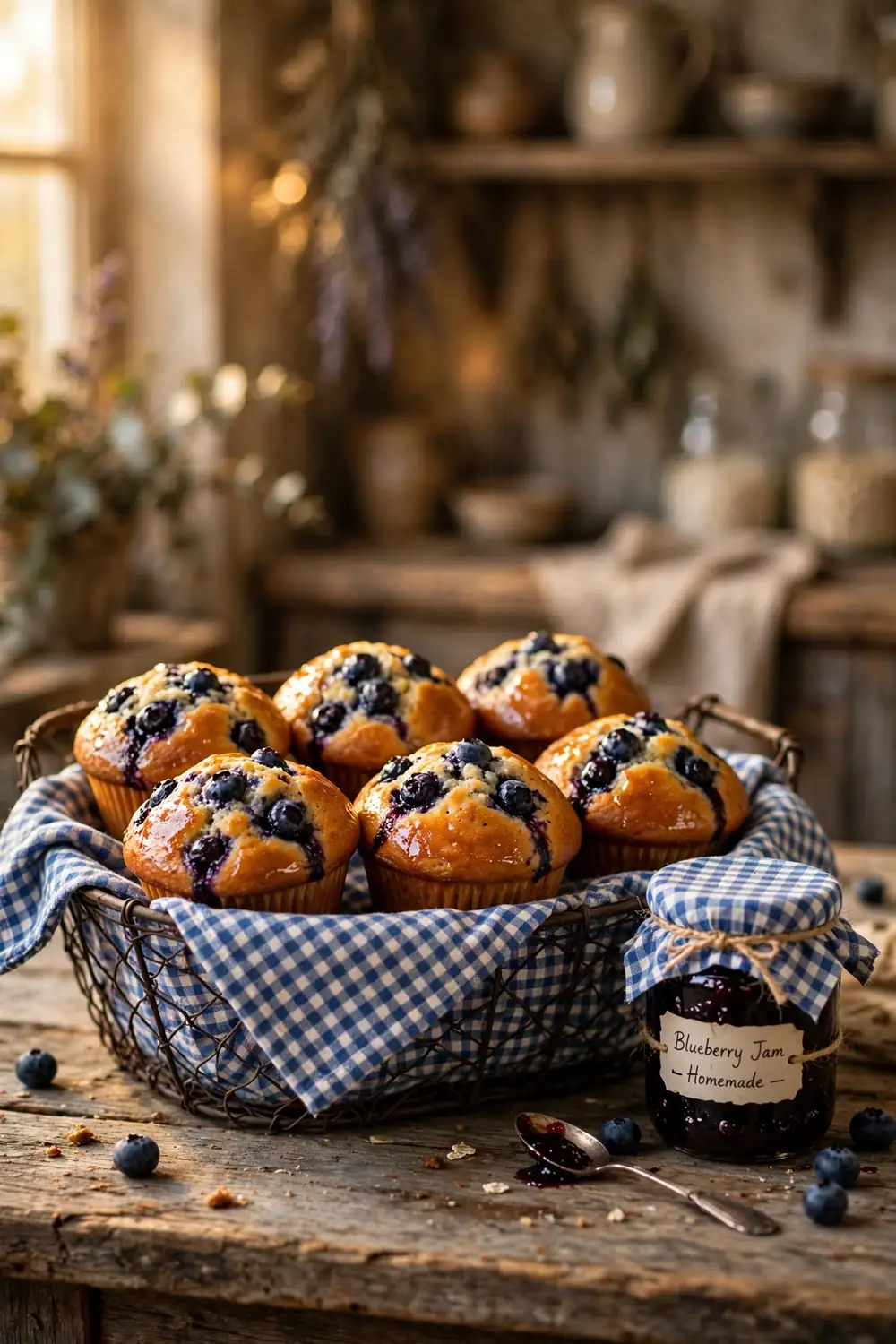 3 ingredient blueberry muffins