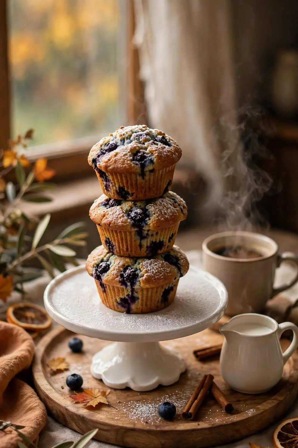 3 ingredient blueberry muffins