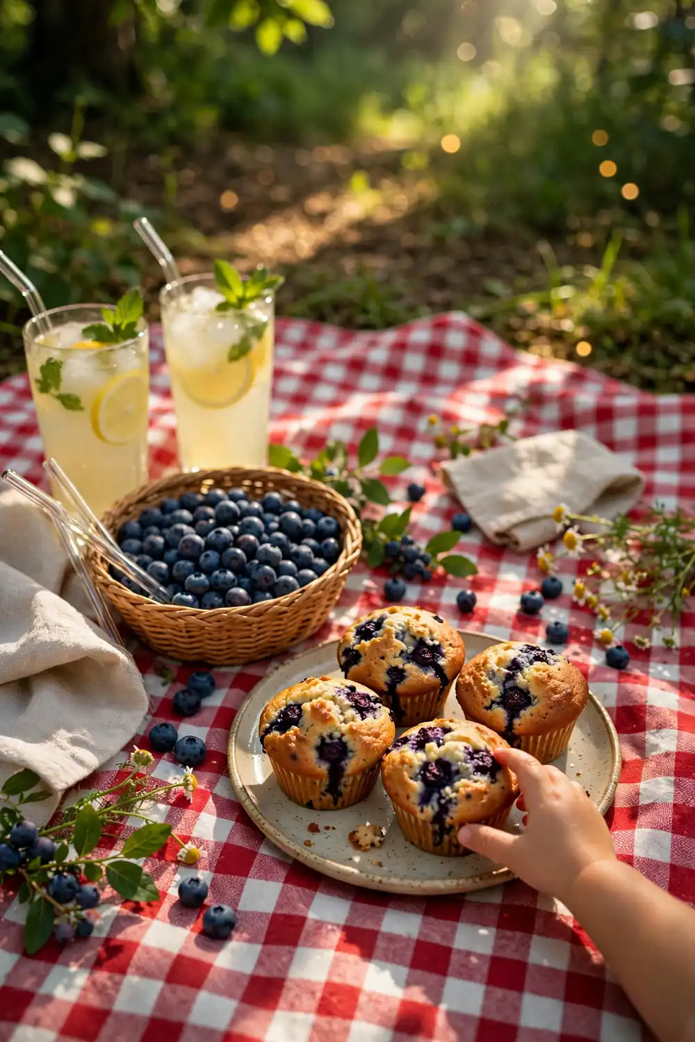3 ingredient blueberry muffins