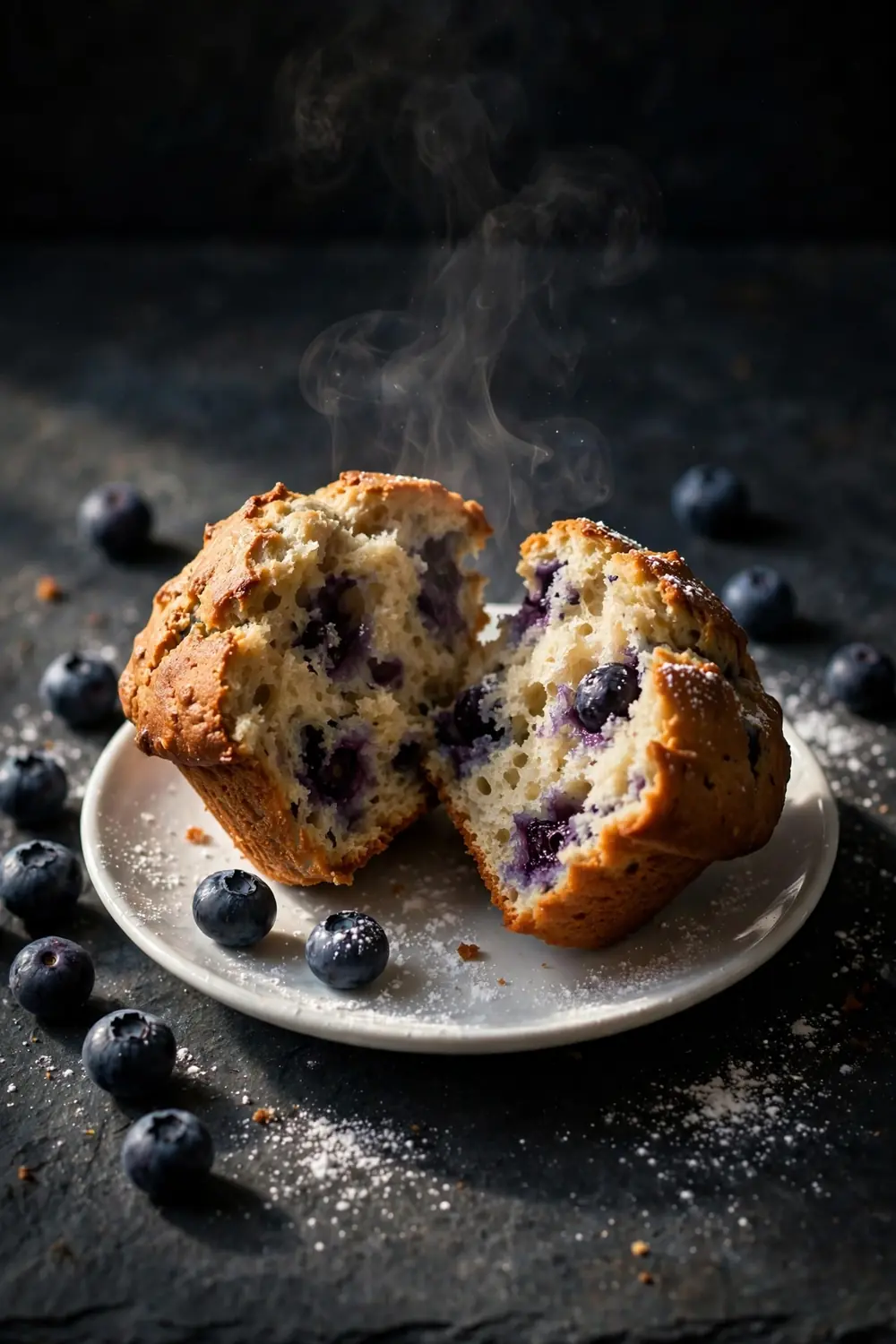 3 ingredient blueberry muffins