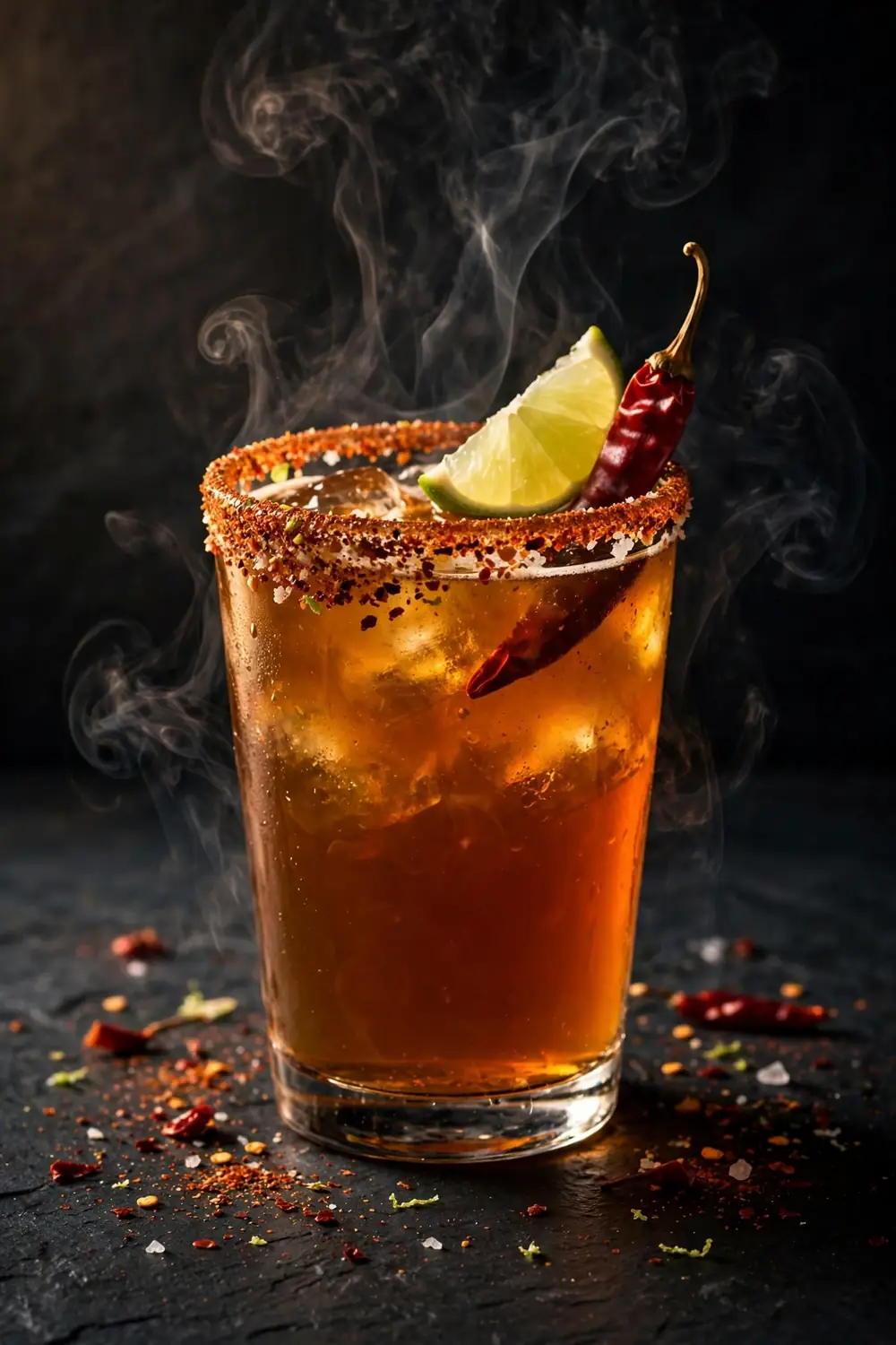 Smoky Chili Lime cider cocktail