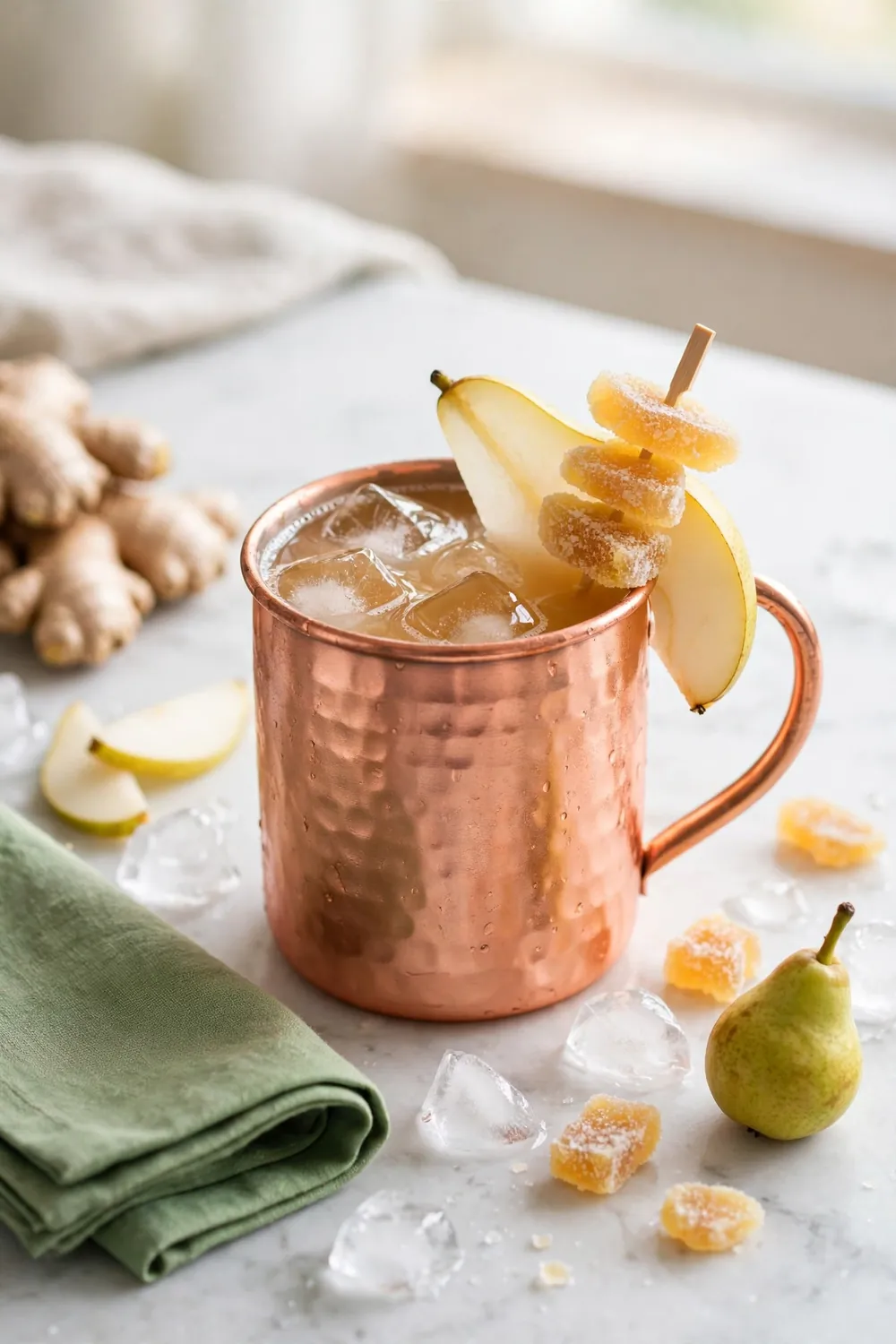 Ginger Pear Cooler cider cocktail