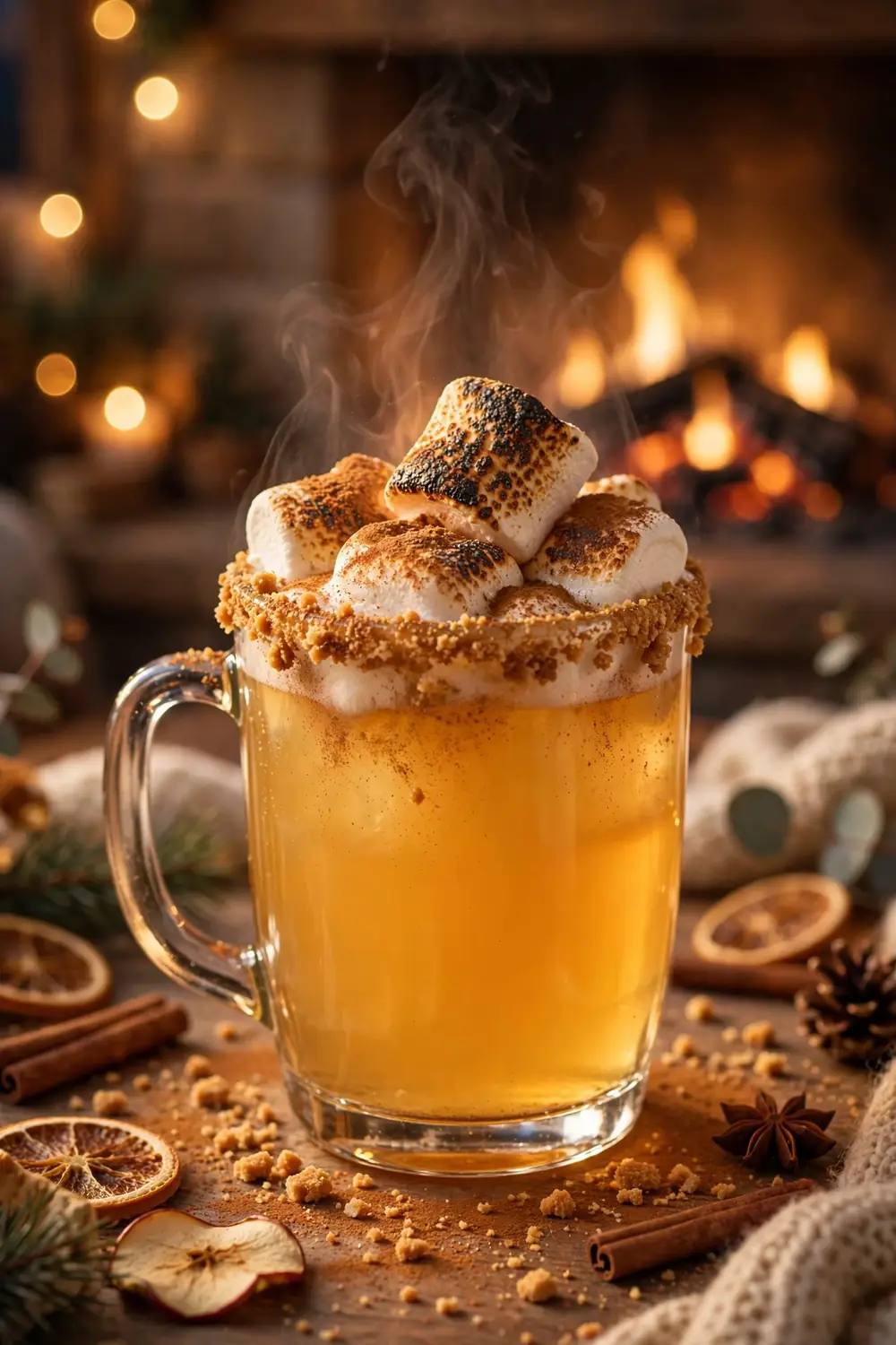 Toasted Marshmallow Topper cider cocktail