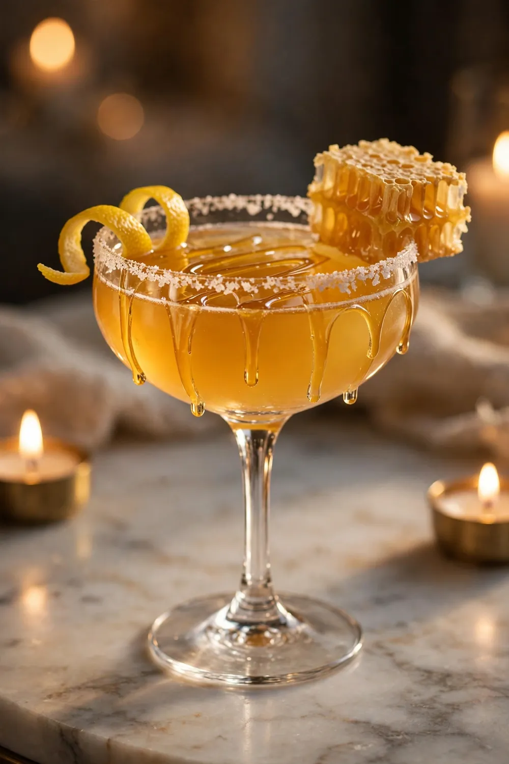 Salted Honey Drizzle cider cocktail