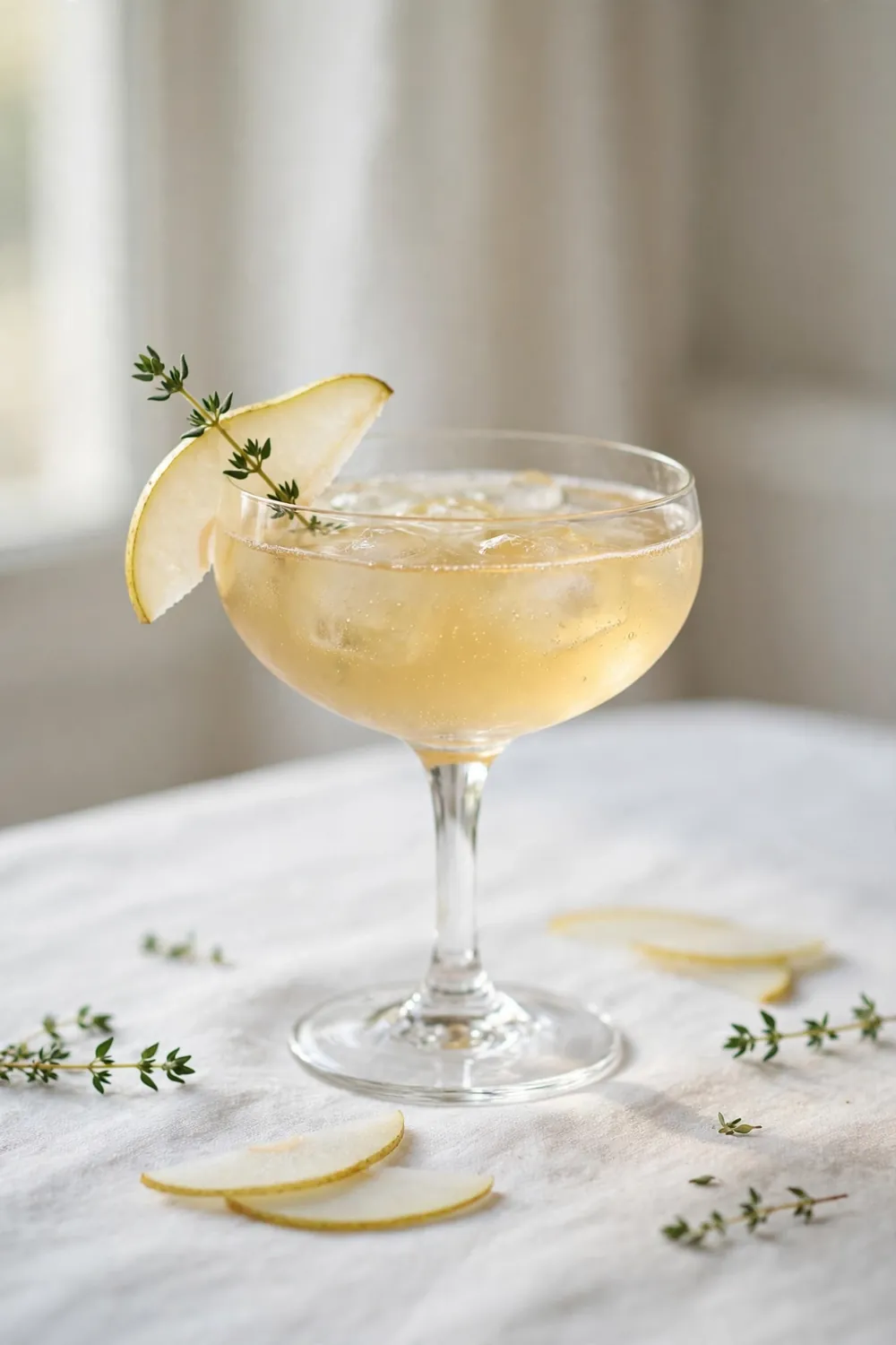 Pear Thyme Elegance cider cocktail