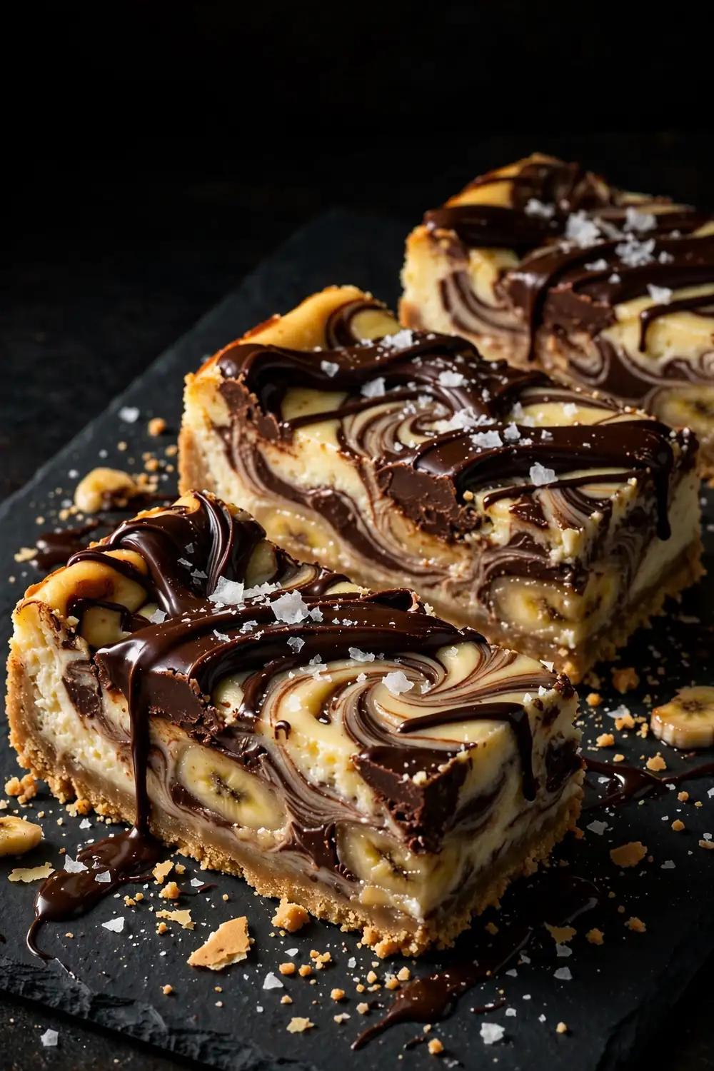 Banana chocolate cheesecake bars