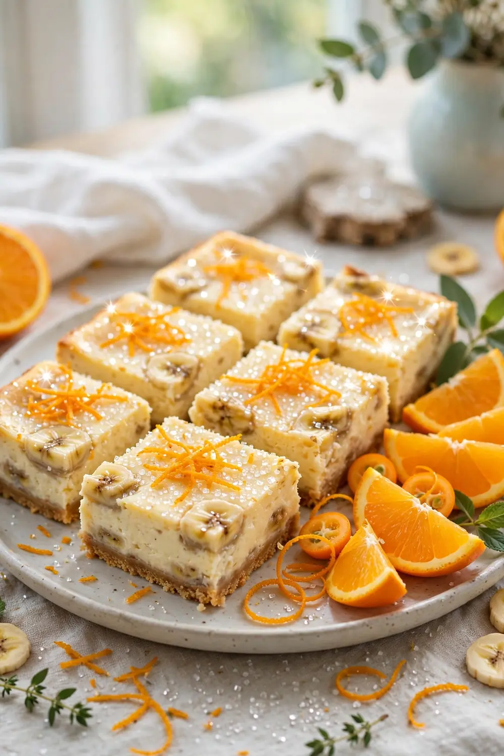 Banana chocolate cheesecake bars