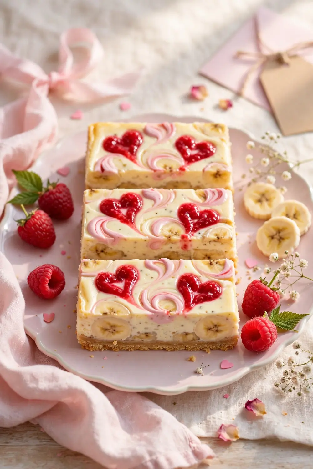 Banana chocolate cheesecake bars