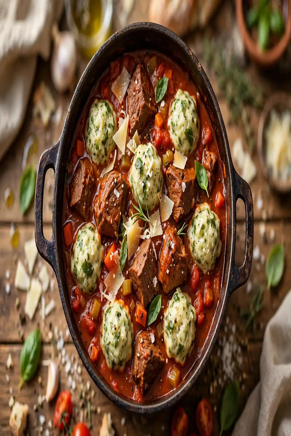 Hearty Beef Stew with Dumplings 13