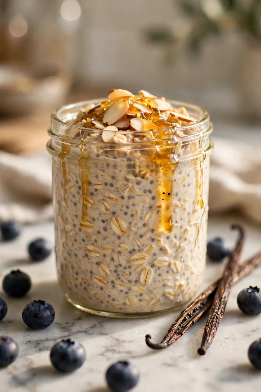 Blueberry chia overnight oats