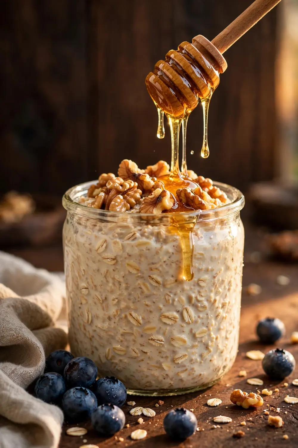 Blueberry chia overnight oats