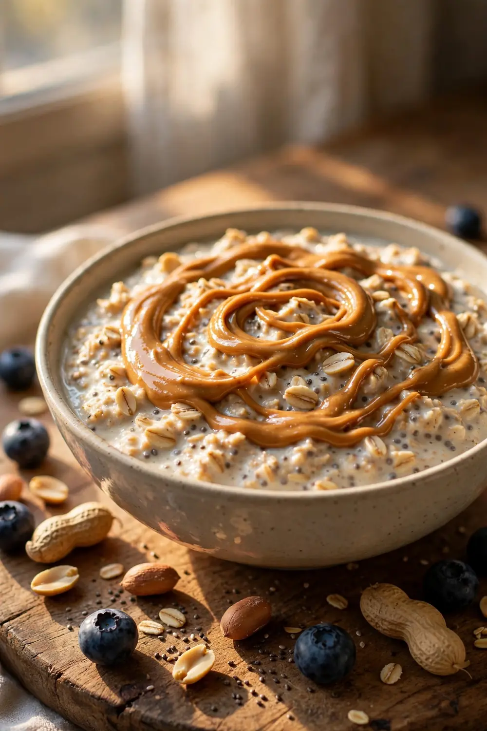 Blueberry chia overnight oats