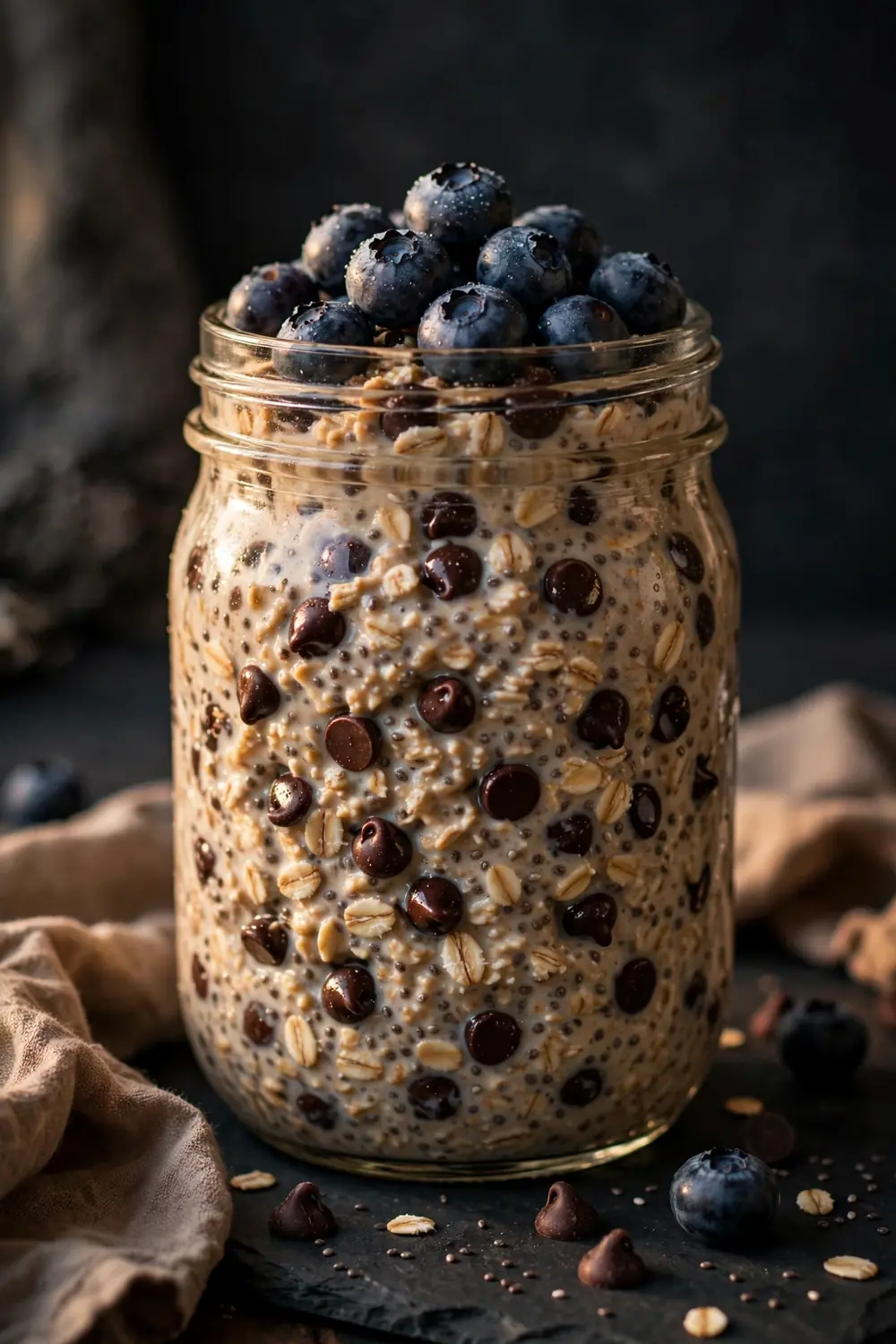 Blueberry chia overnight oats