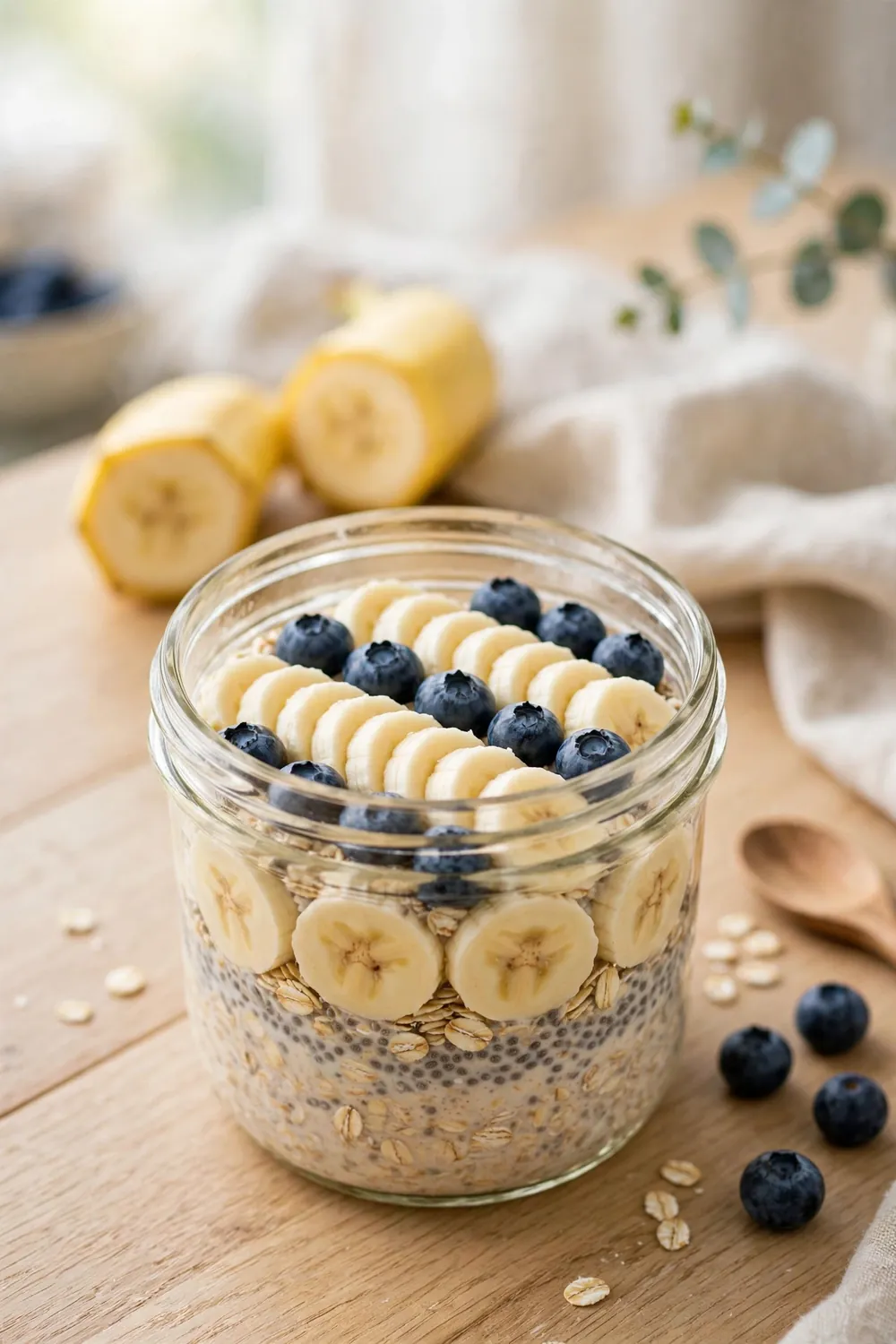 Blueberry chia overnight oats