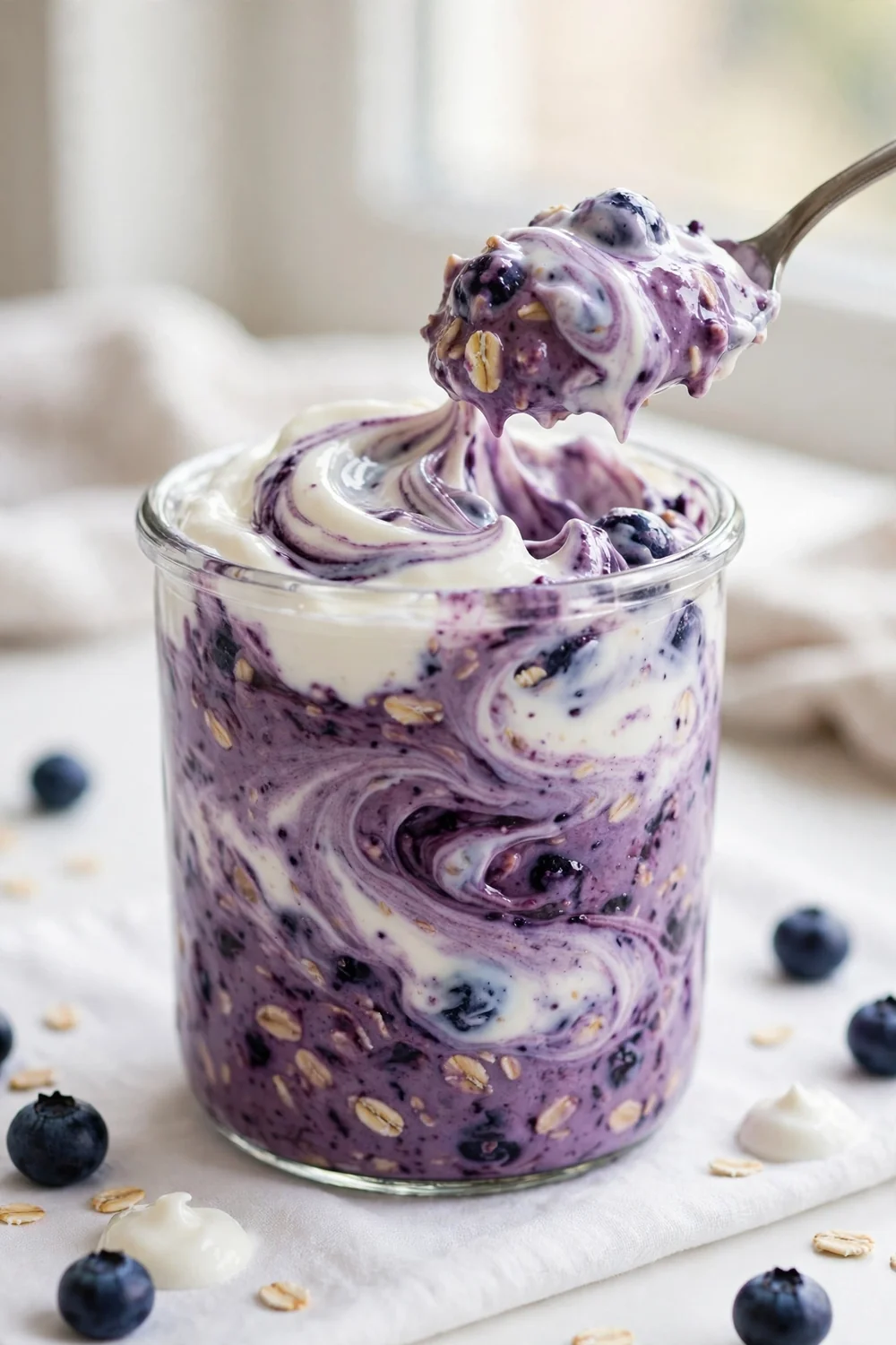 Blueberry chia overnight oats