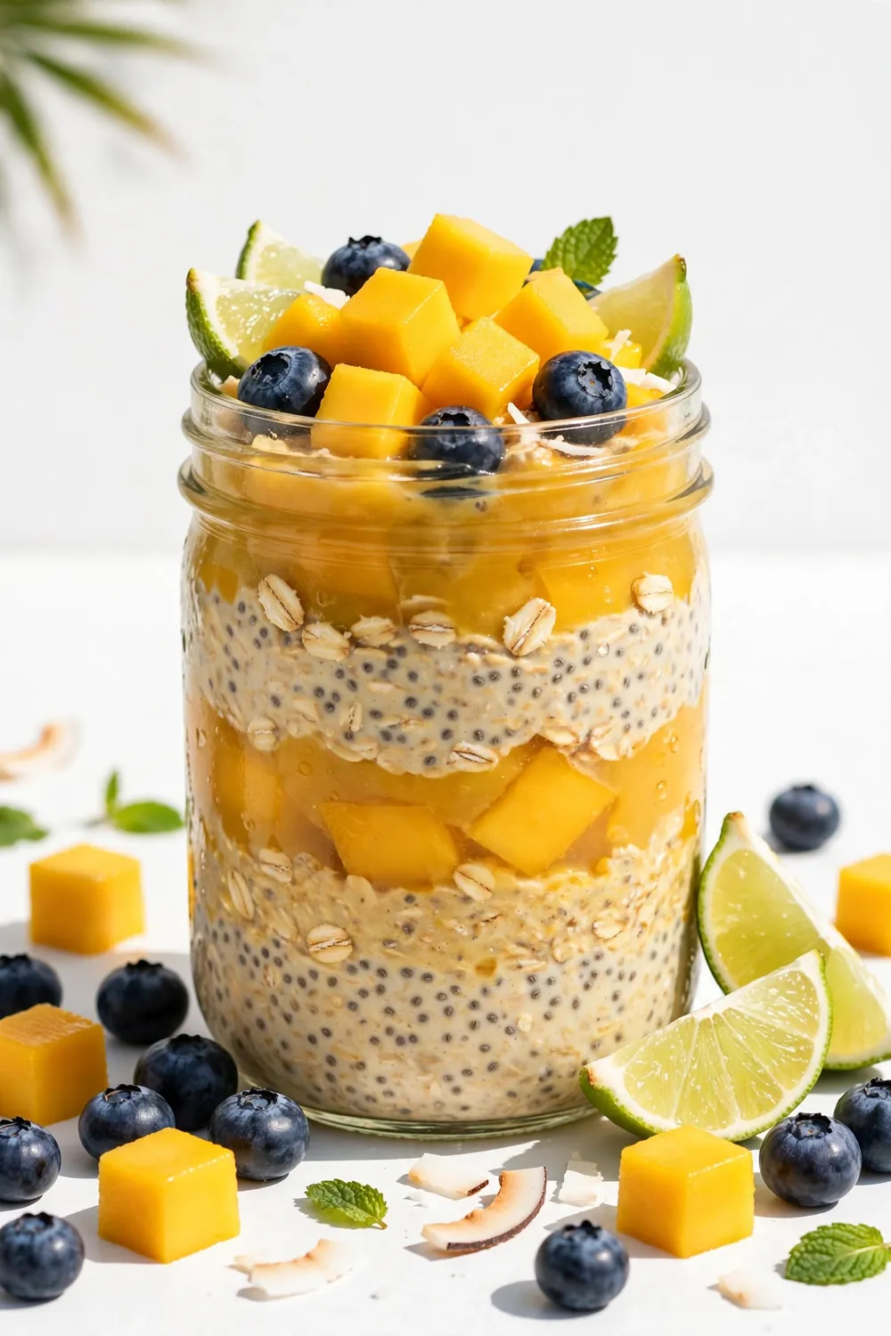 Blueberry chia overnight oats
