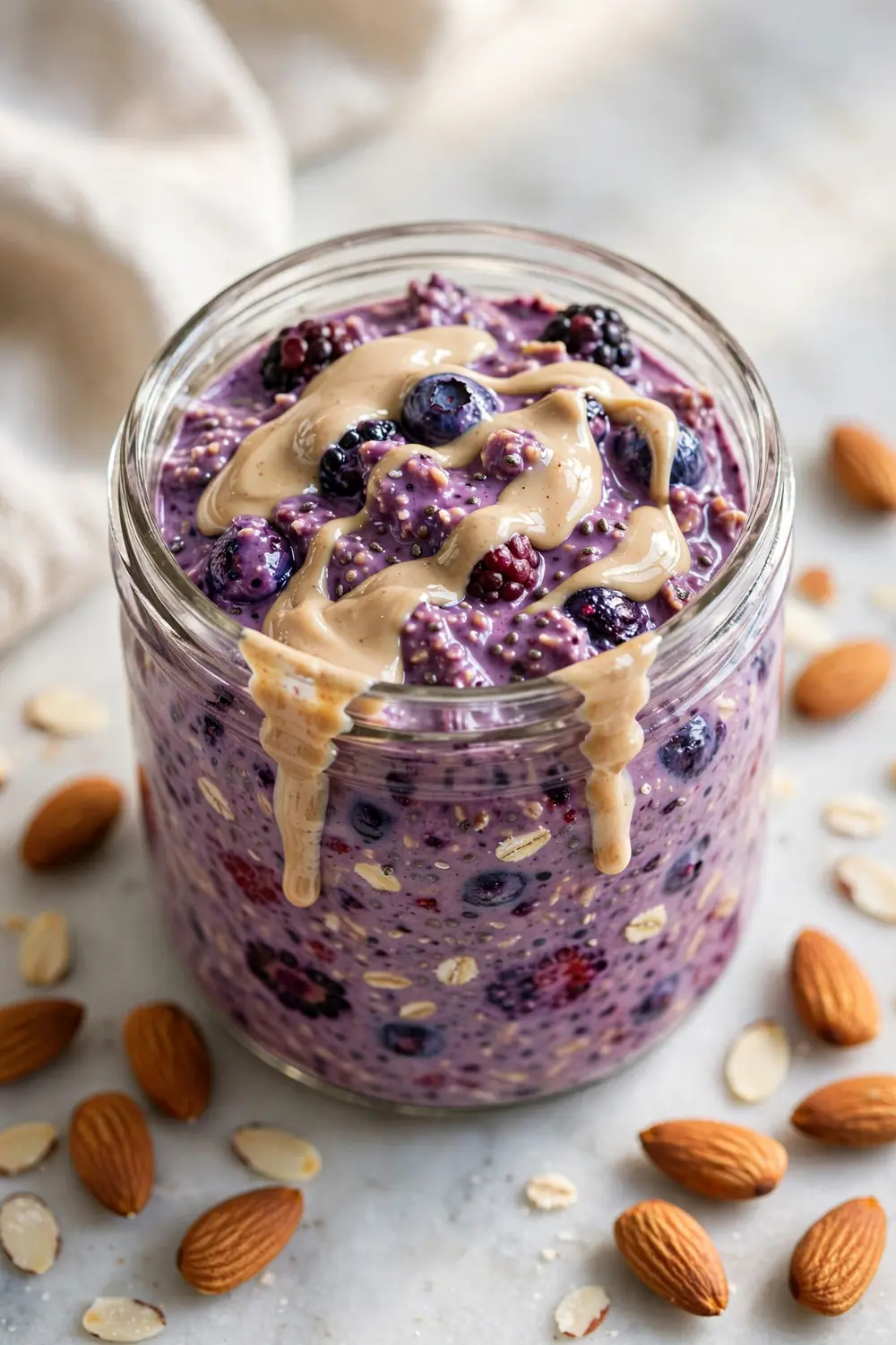 Blueberry chia overnight oats