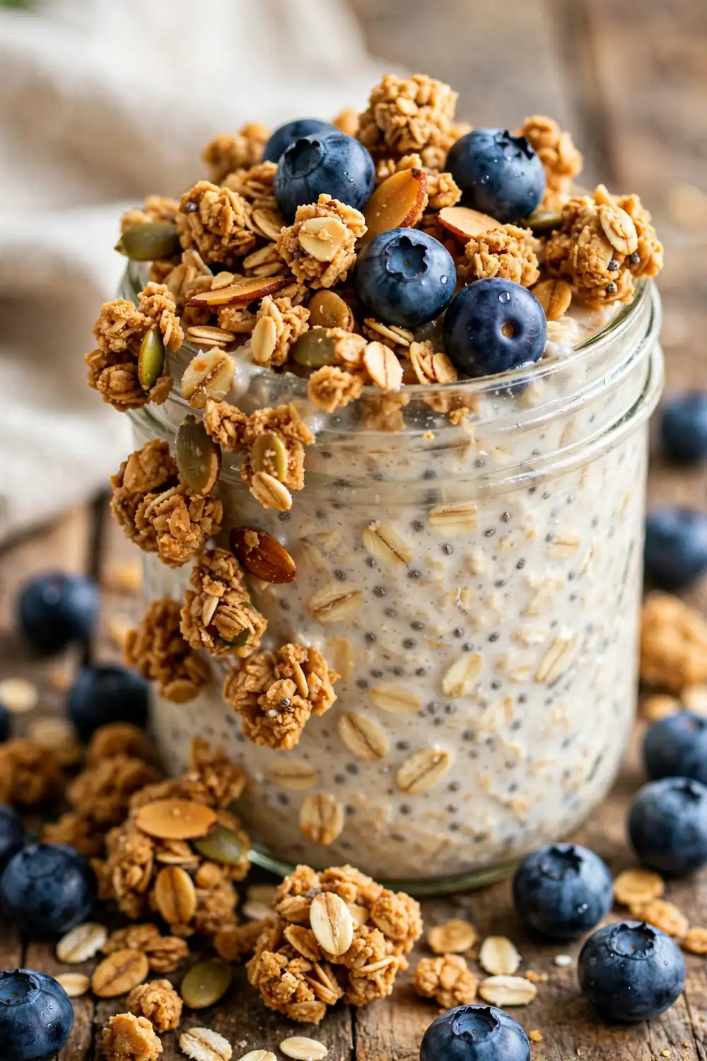 Blueberry chia overnight oats