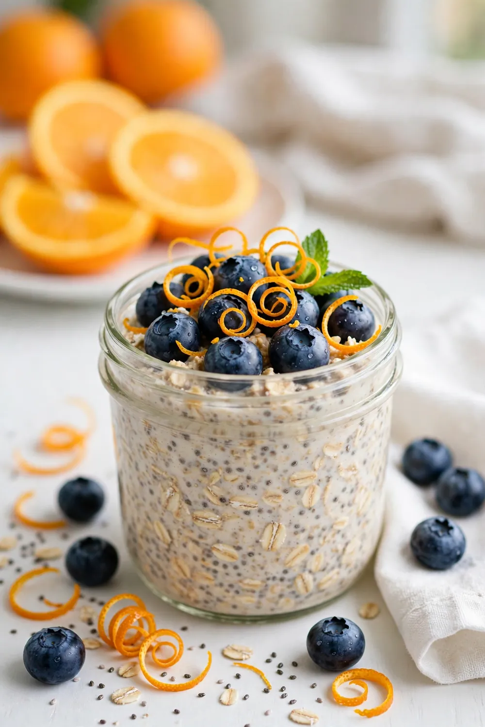 Blueberry chia overnight oats