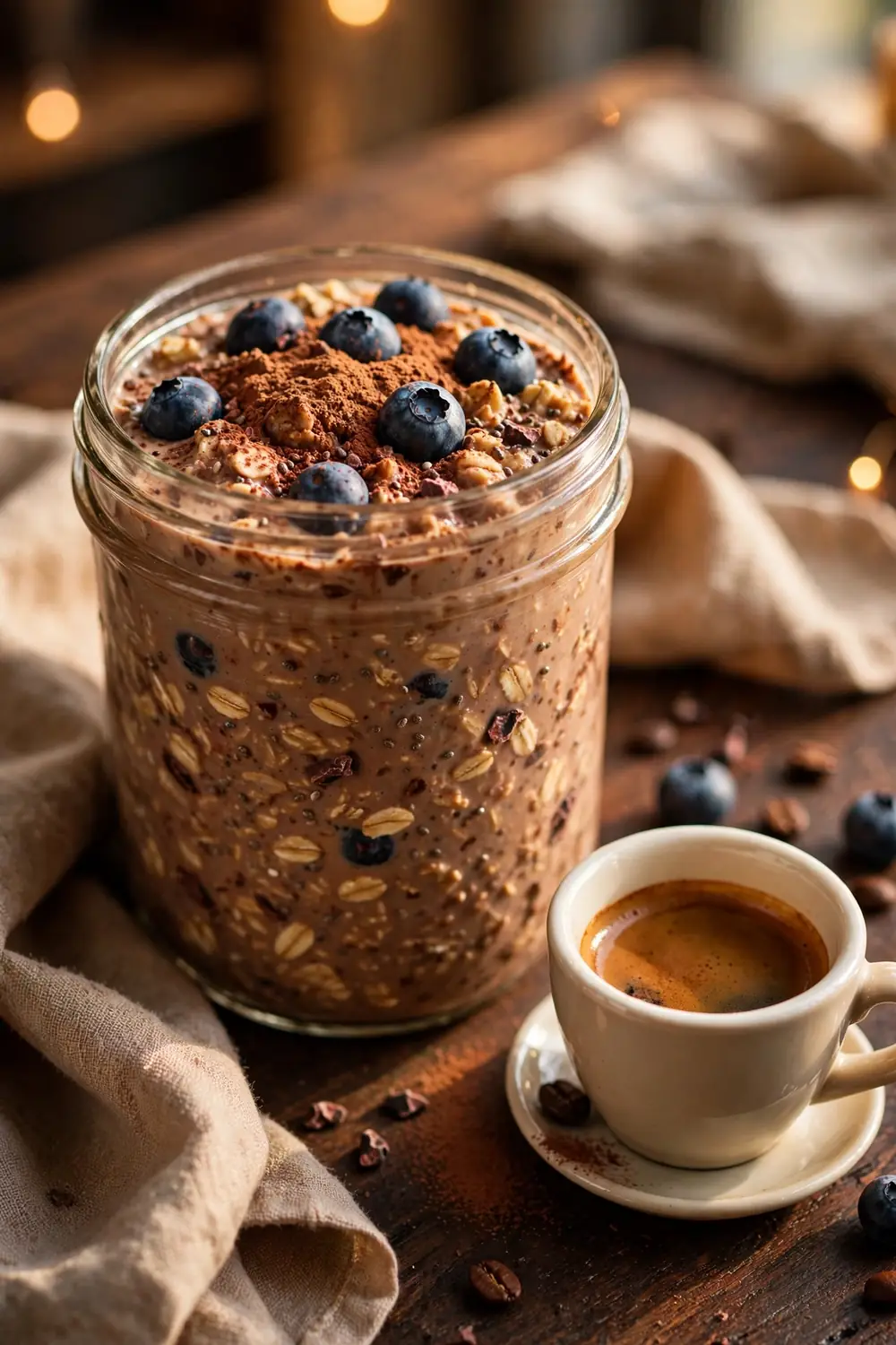 Blueberry chia overnight oats