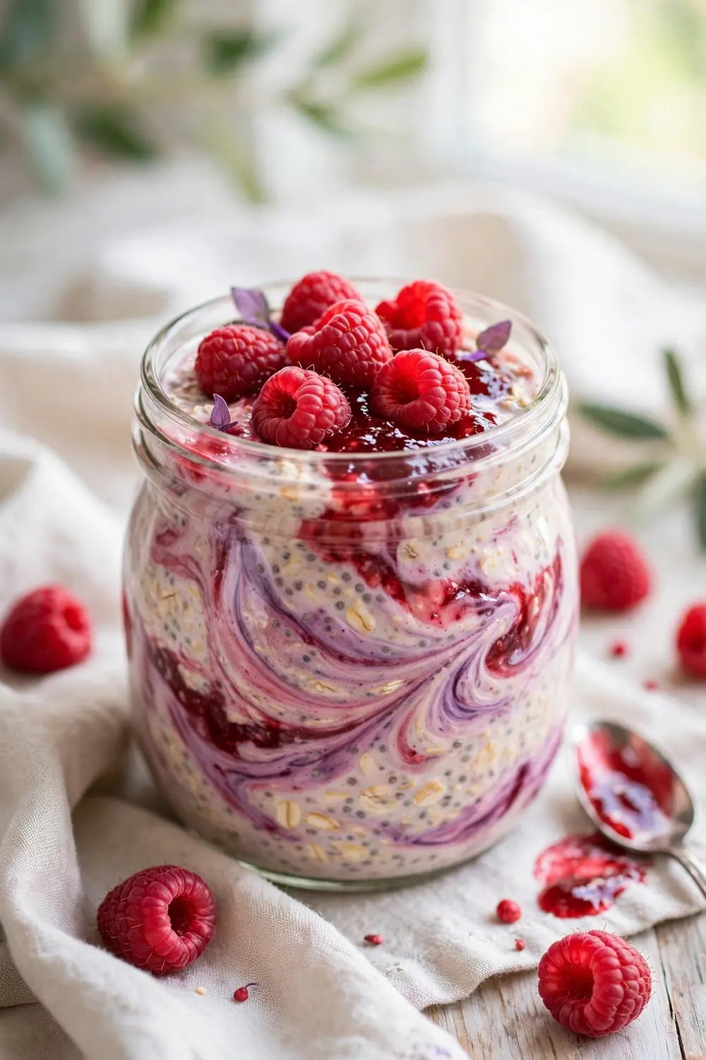 Blueberry chia overnight oats