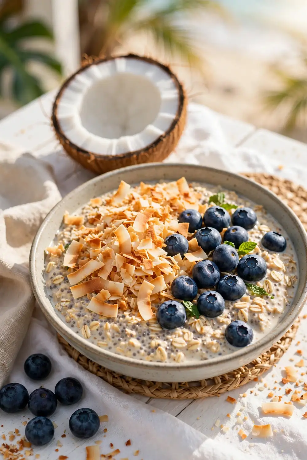 Blueberry chia overnight oats