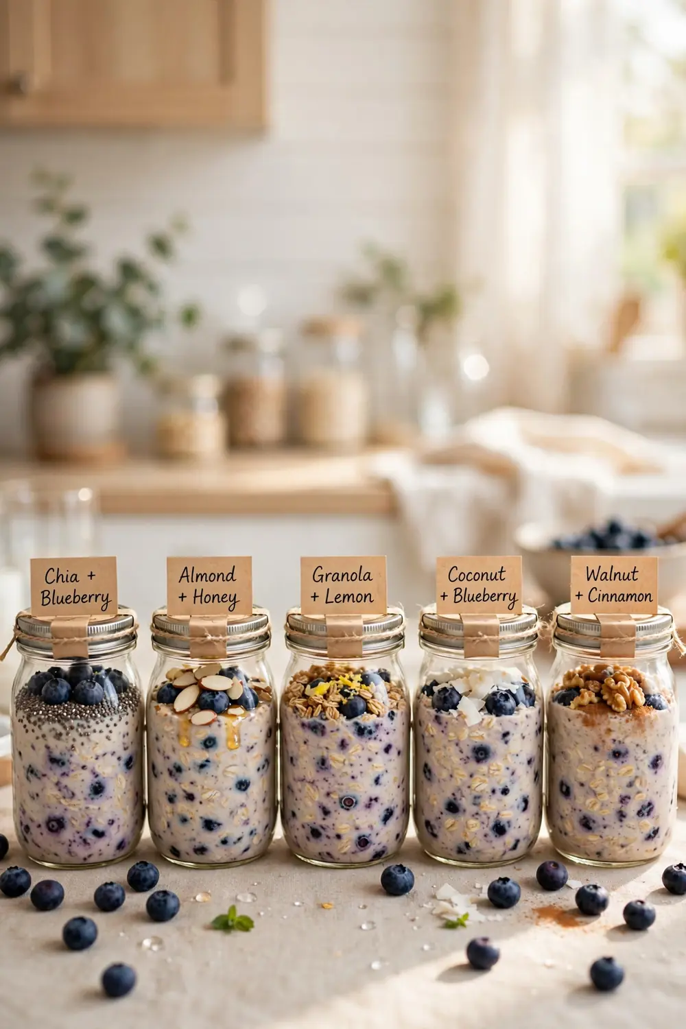 Blueberry chia overnight oats