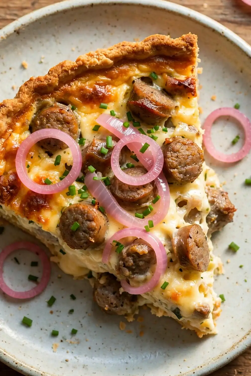 smoked gouda melt quiche slice