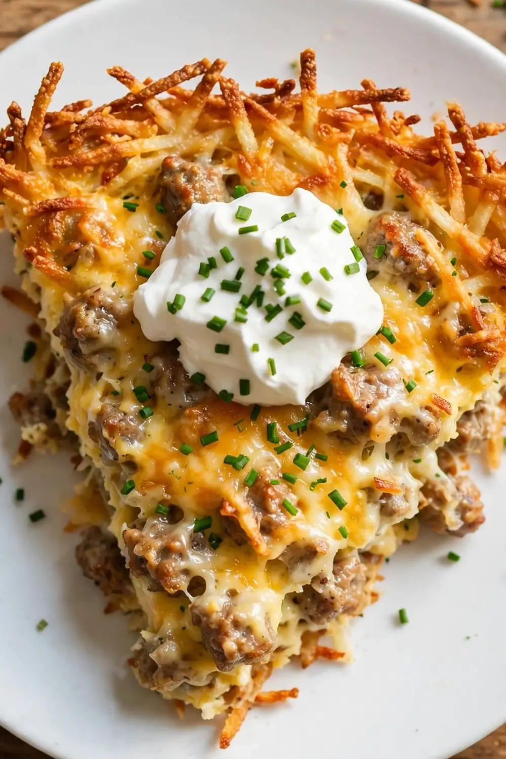 hash brown base quiche slice