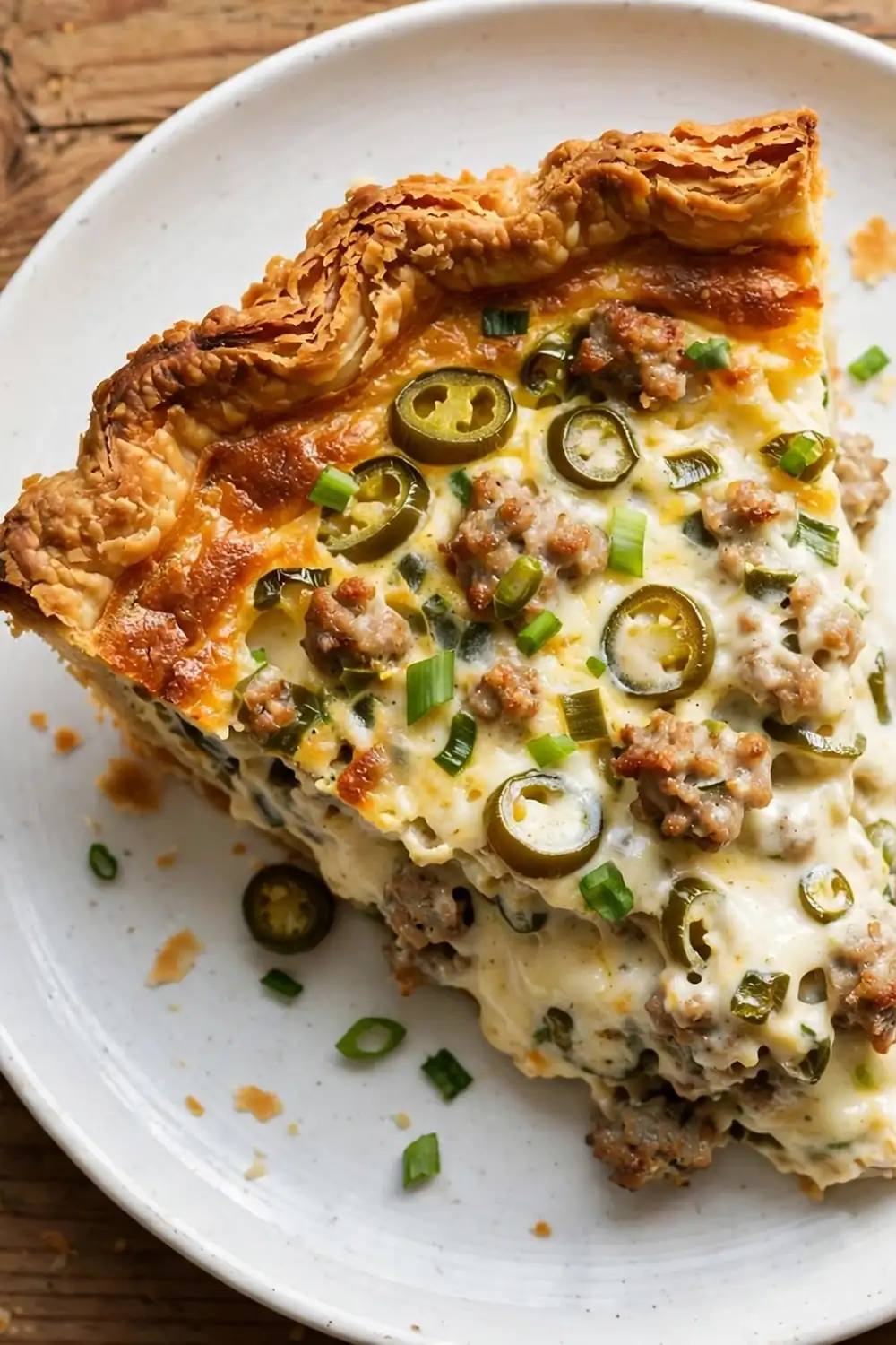 pepper jack kick quiche slice