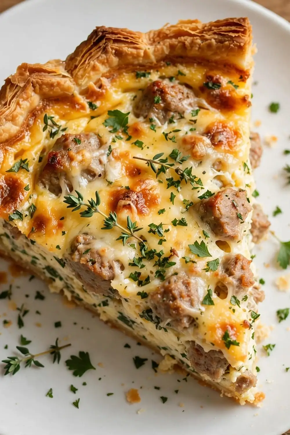 herbed gruyere slice quiche slice