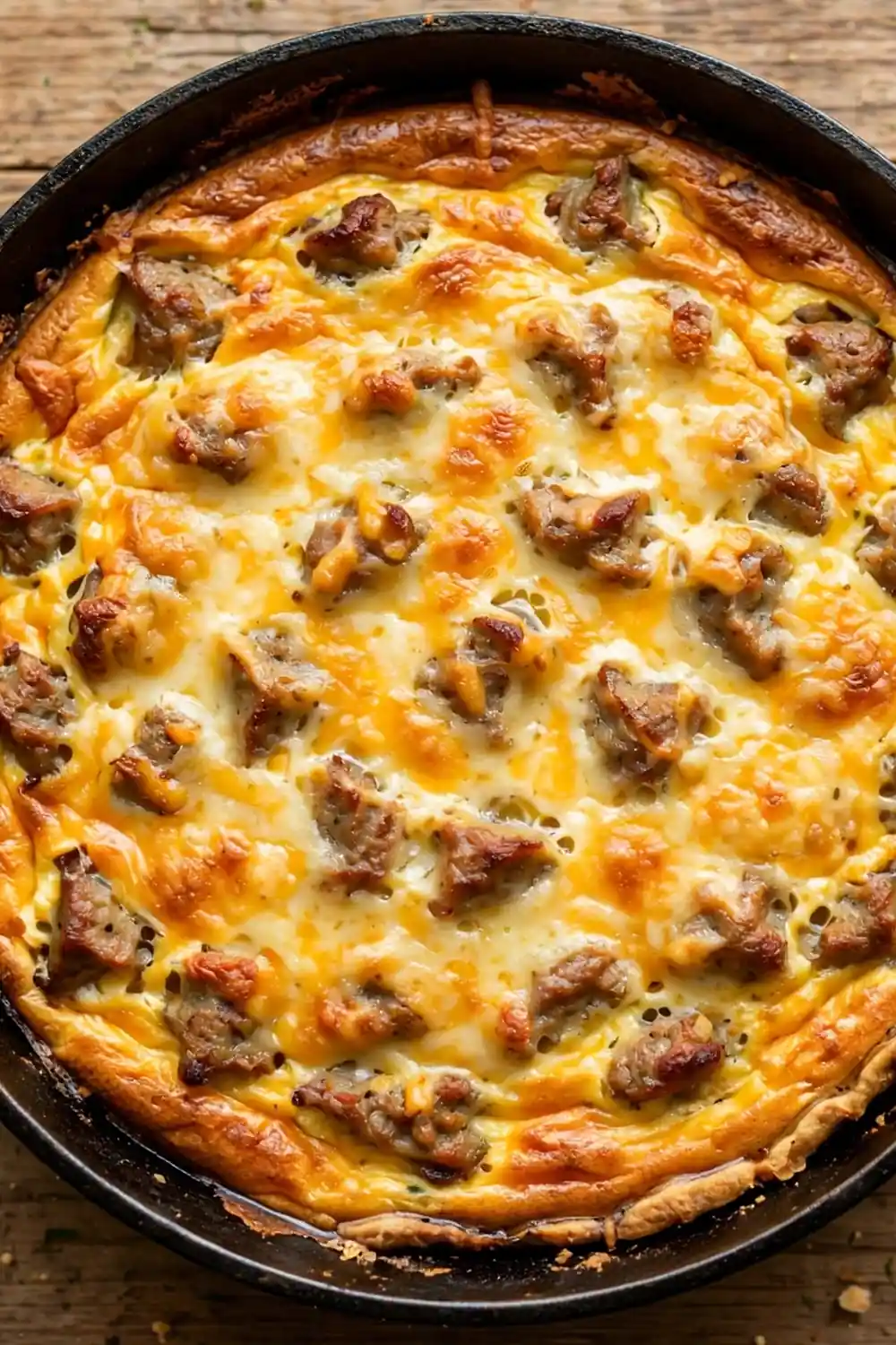 skillet brunch bake quiche slice