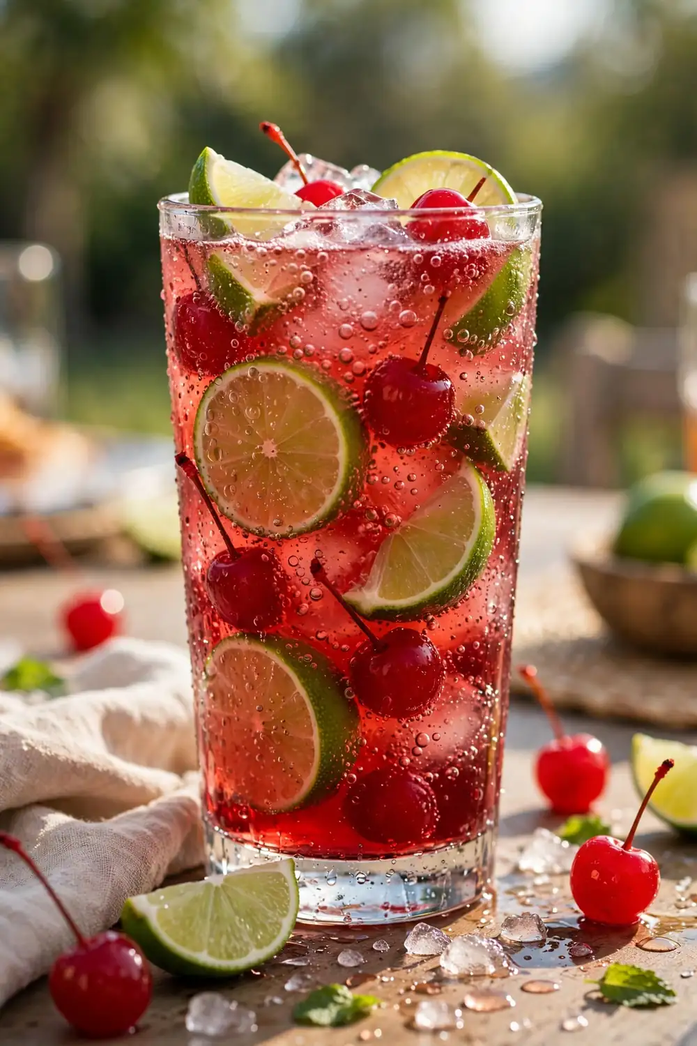 Cherry citrus mocktail