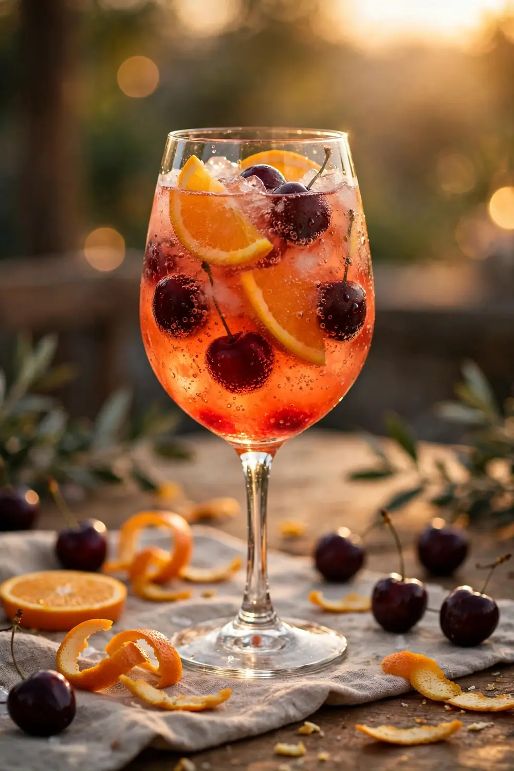Cherry citrus mocktail