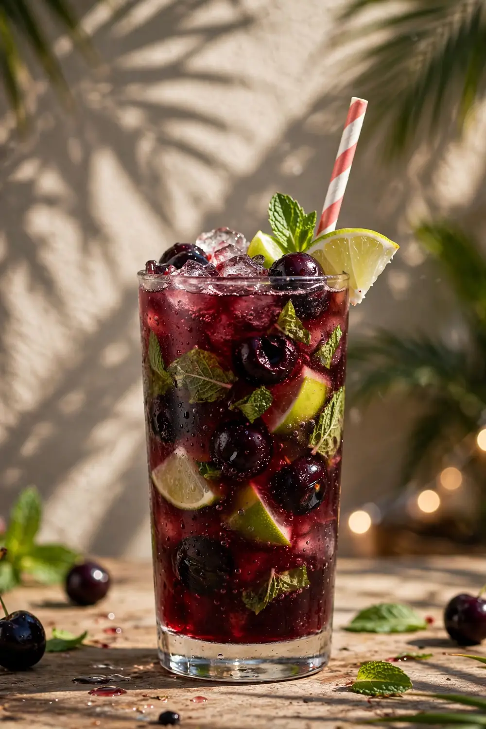 Cherry citrus mocktail