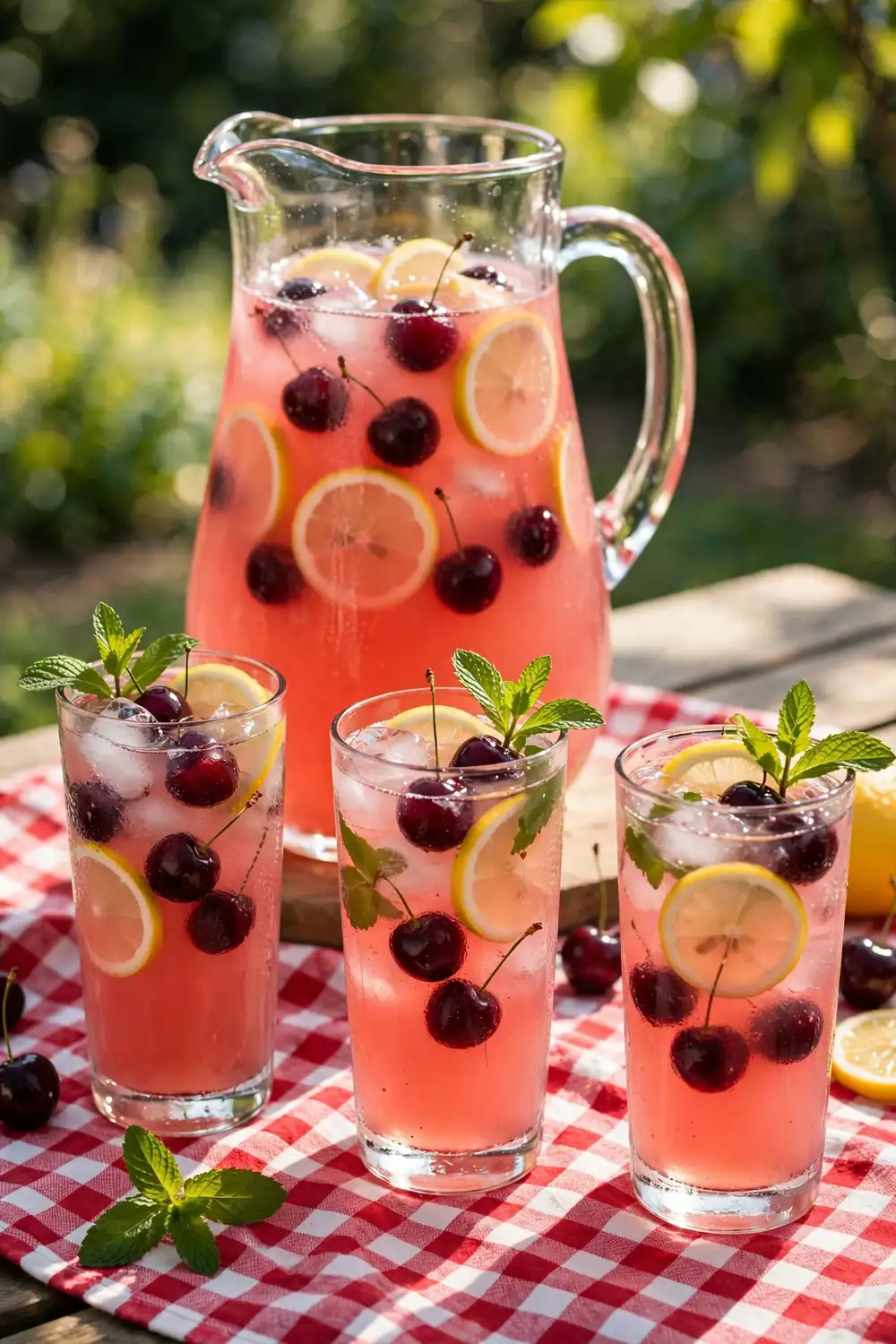 Cherry citrus mocktail