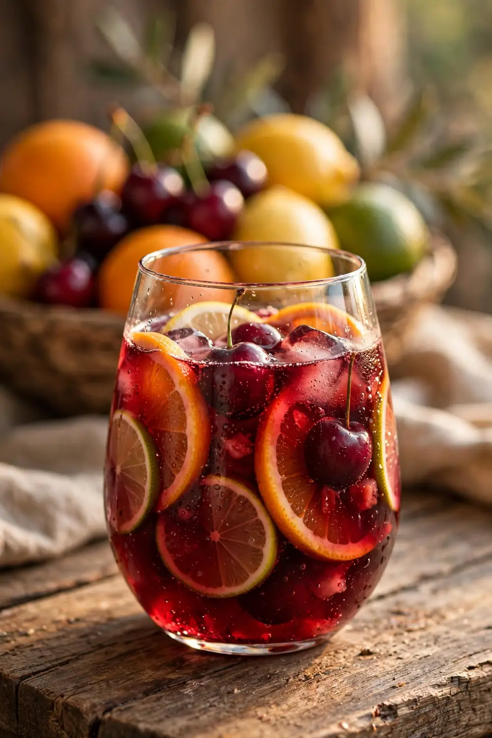 Cherry citrus mocktail