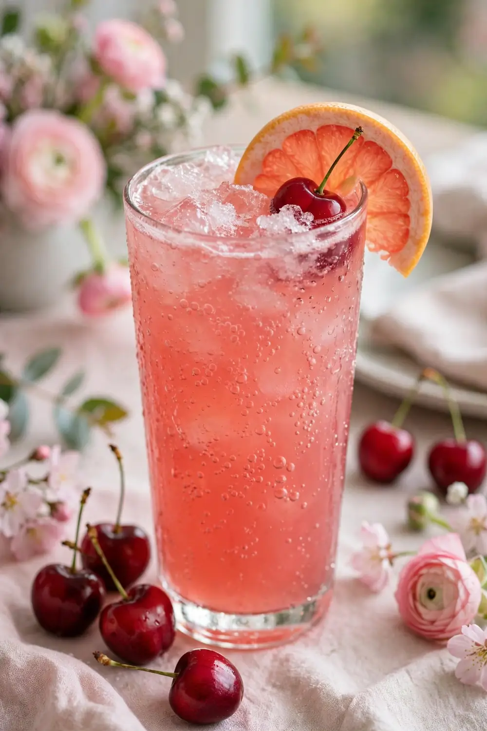 Cherry citrus mocktail