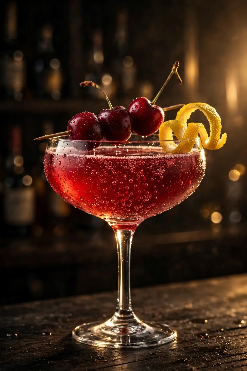 Cherry citrus mocktail