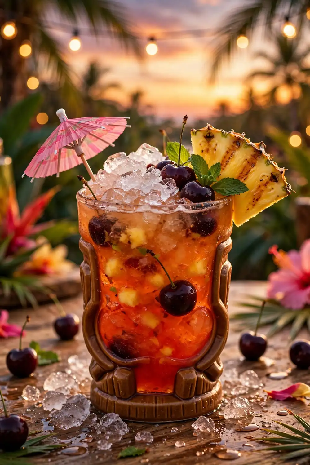 Cherry citrus mocktail