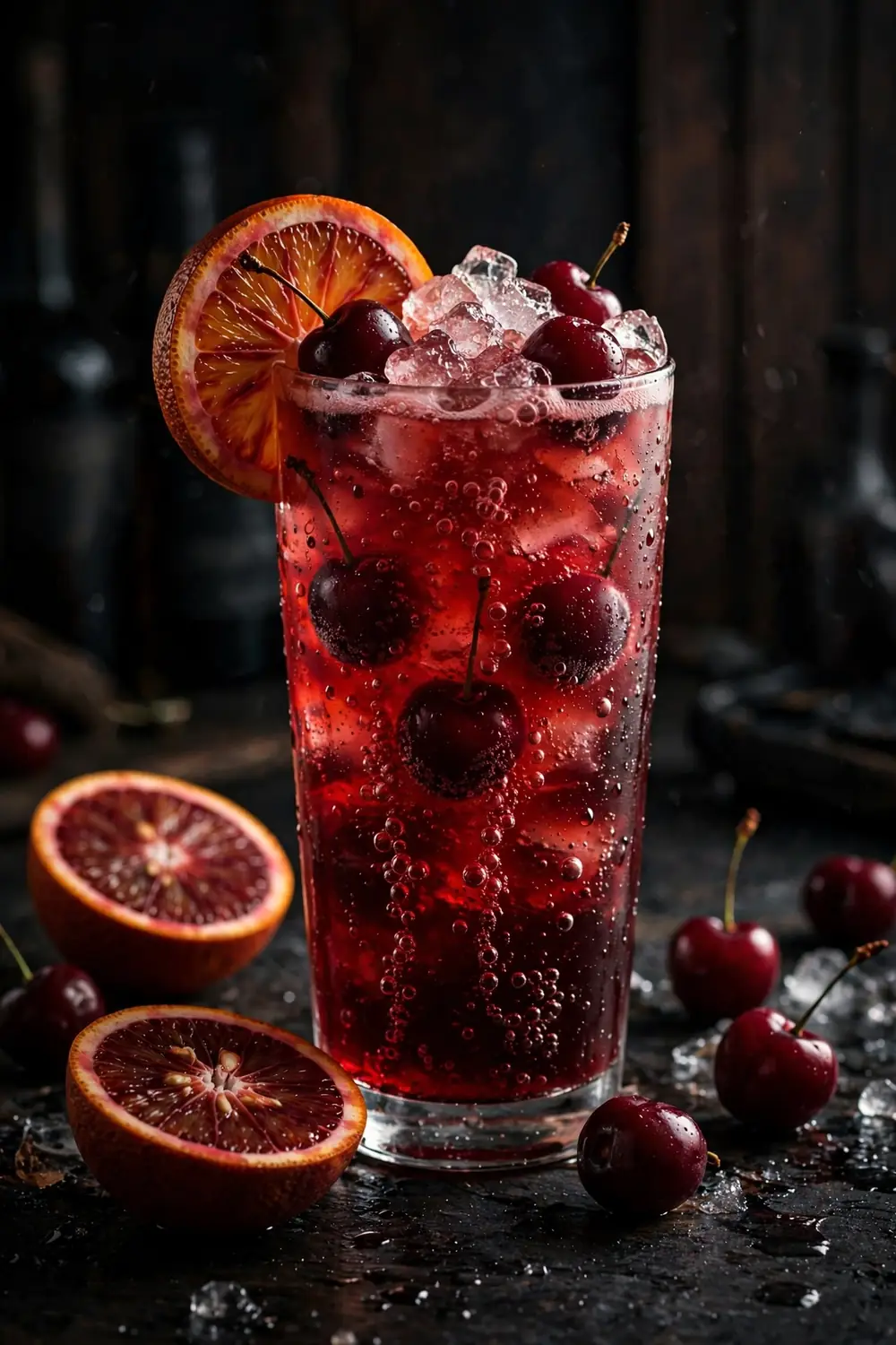 Cherry citrus mocktail